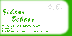 viktor bebesi business card